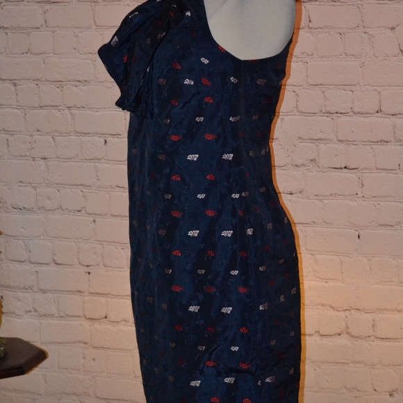 Banana Republic Evening Dress Women's Choker Top Navy Blue Party Dress 💎 - Picture 4 of 7